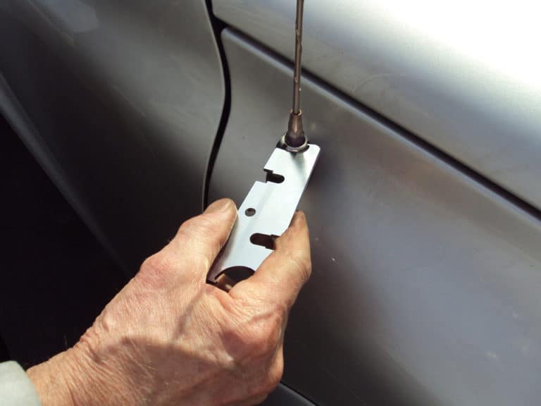 A closer look at the Antenna Wrench II in action, removing an antenna off of a car