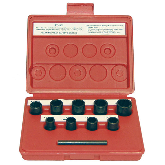 3/8″ Drive 9 Piece Twist Socket Fastener Removal Systems