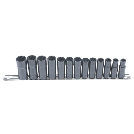 3/8” Drive (Deep Well) Twist Socket Damaged Fastener Removal System - 13 Piece