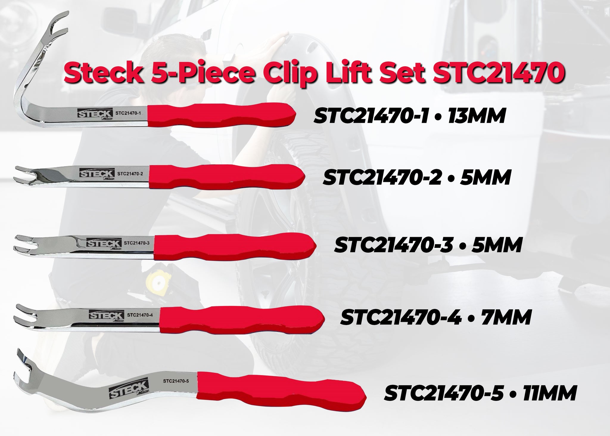 Steck 5-Piece Clip Lift Set STC21470 