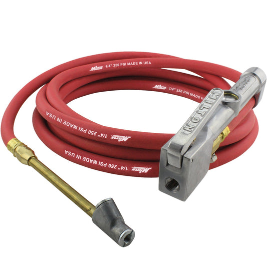 Heavy-Duty Dual Head Air Chuck Inflator Gauge with Swivel - 10-160 PSI
