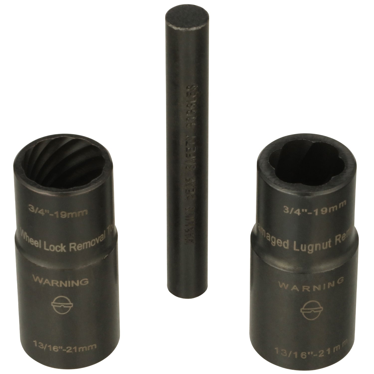 LT4300F – 3 Piece Twist Socket Lug Nut Removal System with Foam Storage Tray
