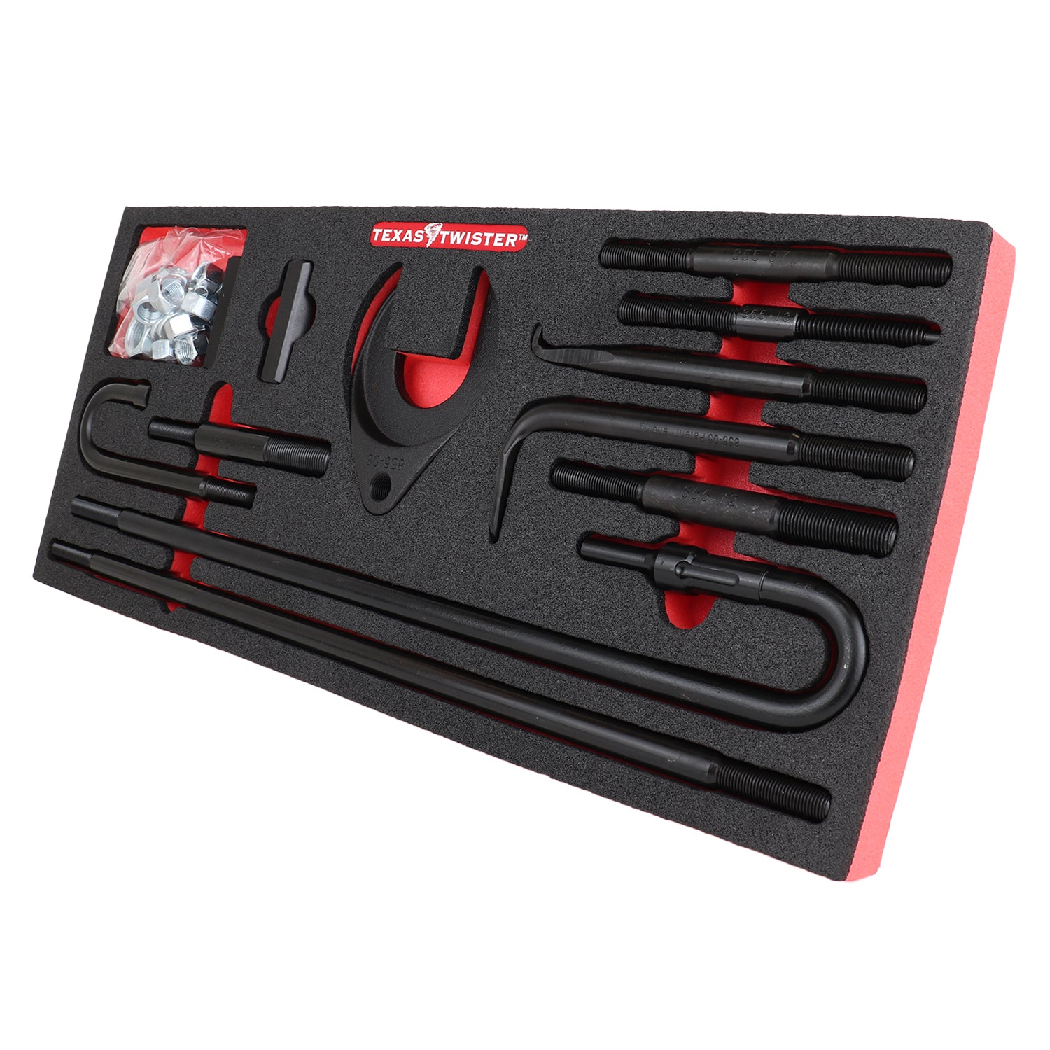 Texas Twister™ Pneumatic Slide Hammer Pulling Kit – 34-Piece with Custom Foam Storage Tray & Carrying Case