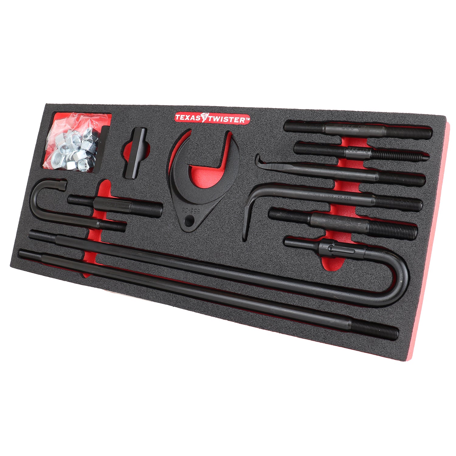 Texas Twister™ Pneumatic Slide Hammer Pulling Kit – 34-Piece with Custom Foam Storage Tray & Carrying Case