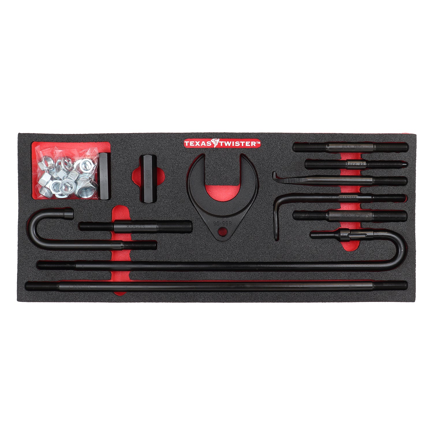 Texas Twister™ Pneumatic Slide Hammer Pulling Kit – 34-Piece with Custom Foam Storage Tray & Carrying Case