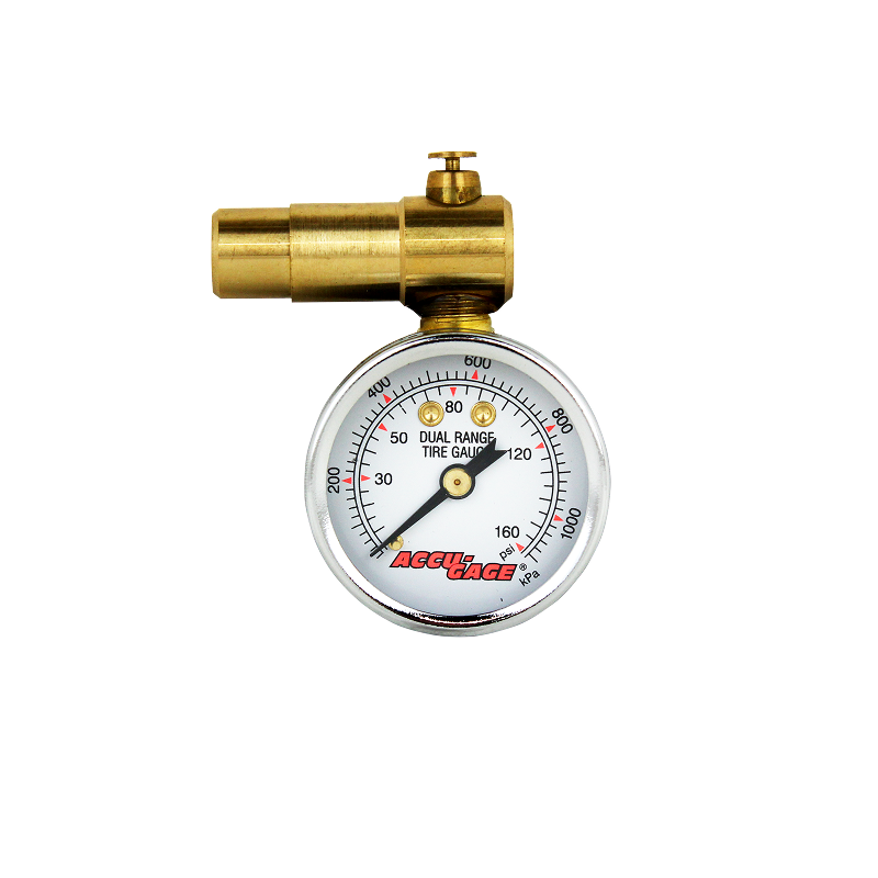 ACCU-GAGE® by Milton® Presta Valve Bike Tire Pressure Gauge with Bleeder Valve, for 0-160 PSI - ANSI Certified