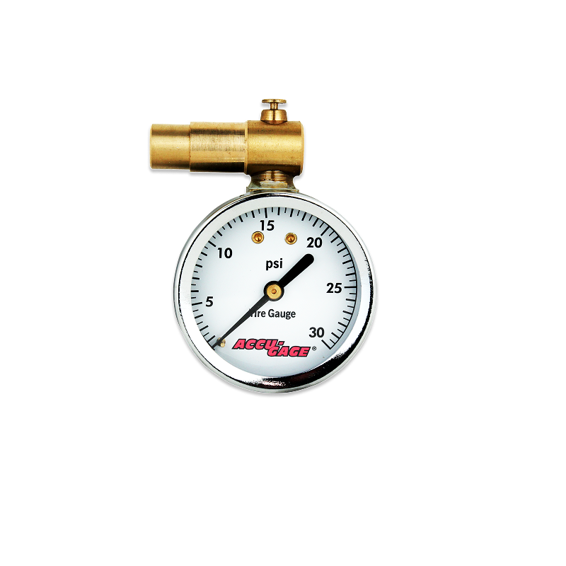 ACCU-GAGE® by Milton® Presta Valve Bike Tire Pressure Gauge with Bleeder Valve, for 0-30 PSI - ANSI Certified