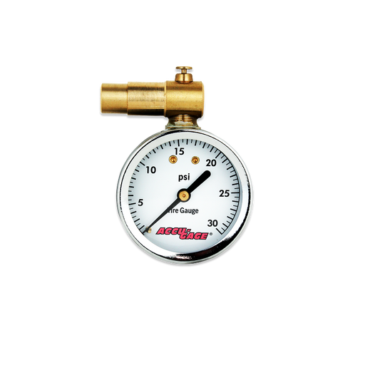 ACCU-GAGE® by Milton® Presta Valve Bike Tire Pressure Gauge with Bleeder Valve, for 0-30 PSI - ANSI Certified