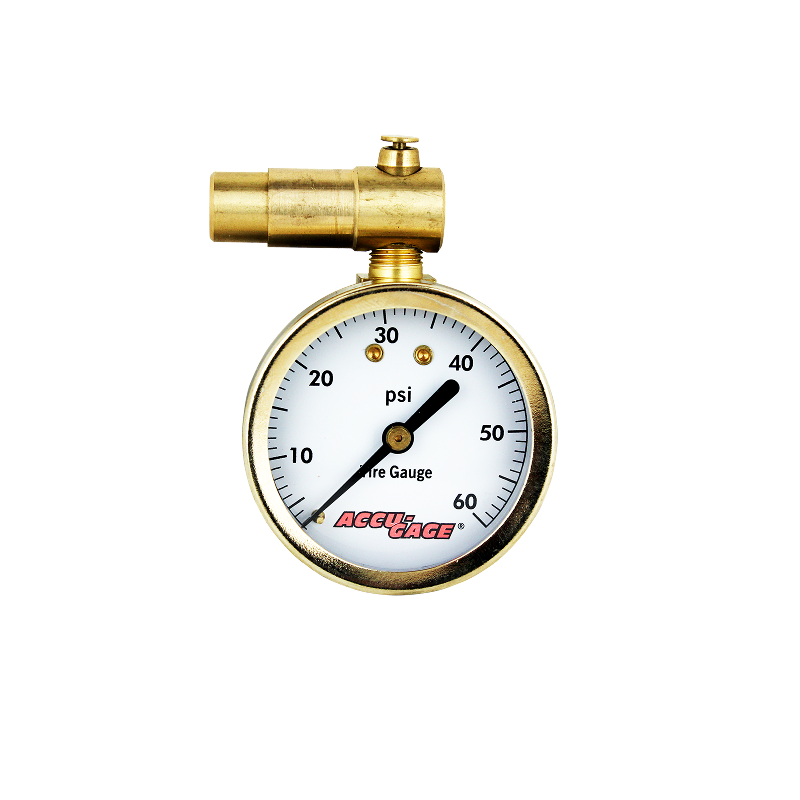 ACCU-GAGE® by Milton® Presta Valve Bike Tire Pressure Gauge with Bleeder Valve, for 0-60 PSI - ANSI Certified