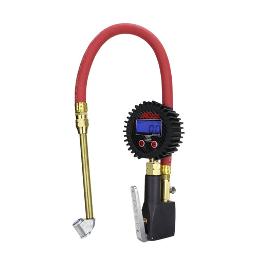 S-530 Compact Digital Tire Inflator with Pressure Gauge (255 PSI) - Air Chuck & 15" Rubber Air hose 1/4" NPT s-530