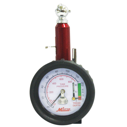 Single Head Dial Gauge w/ Tread Depth Gauge (Single Retail Pack)