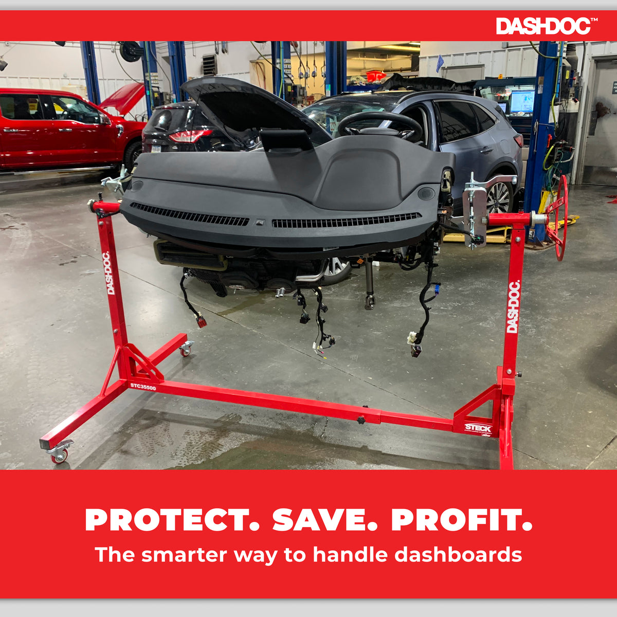 Auto dashboard service repair workbench with 360° rotation