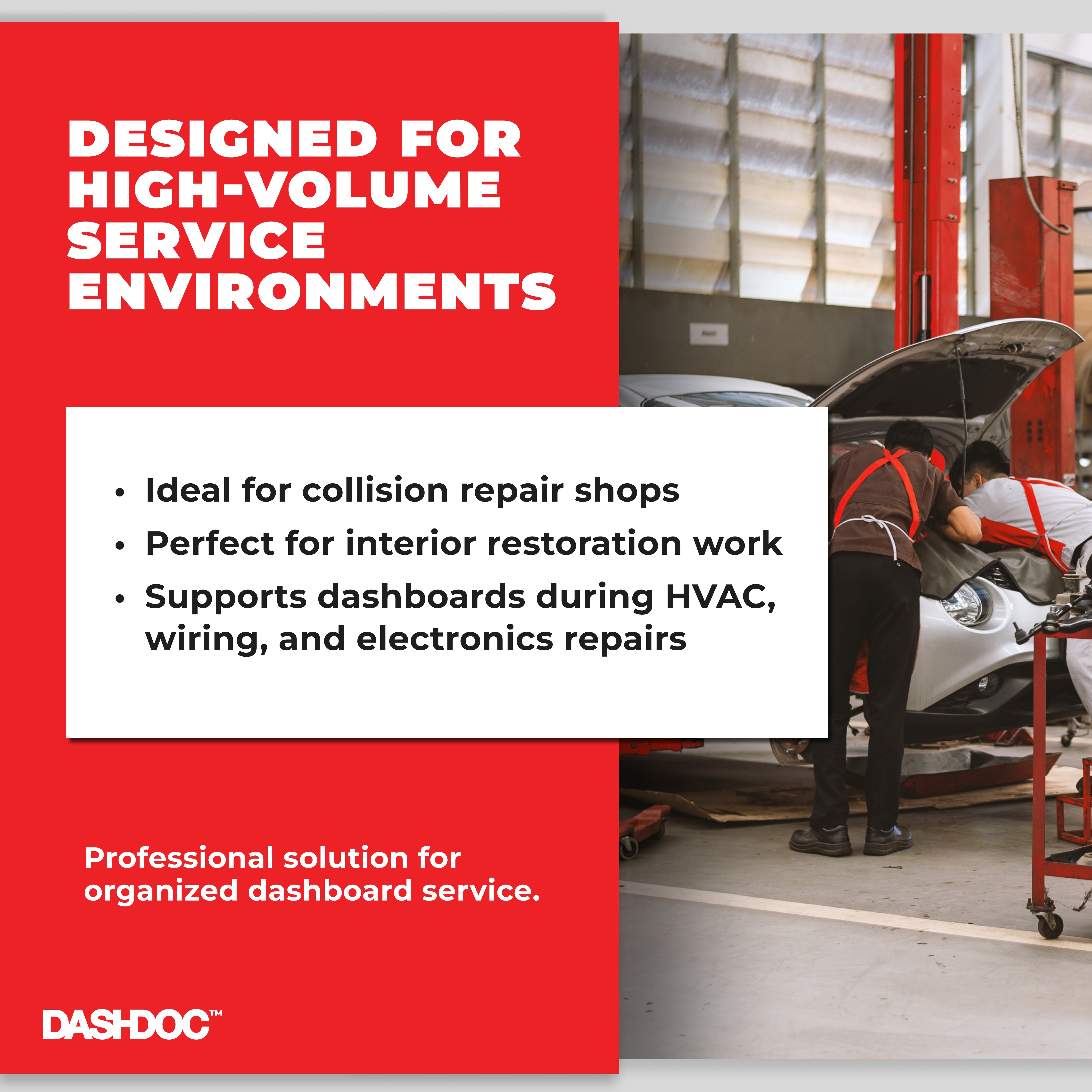Auto dashboard service repair workbench with 360° rotation