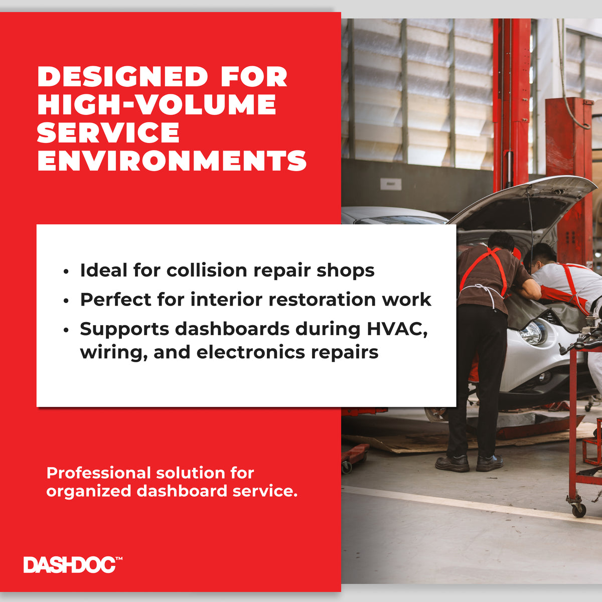 Auto dashboard service repair workbench with 360° rotation