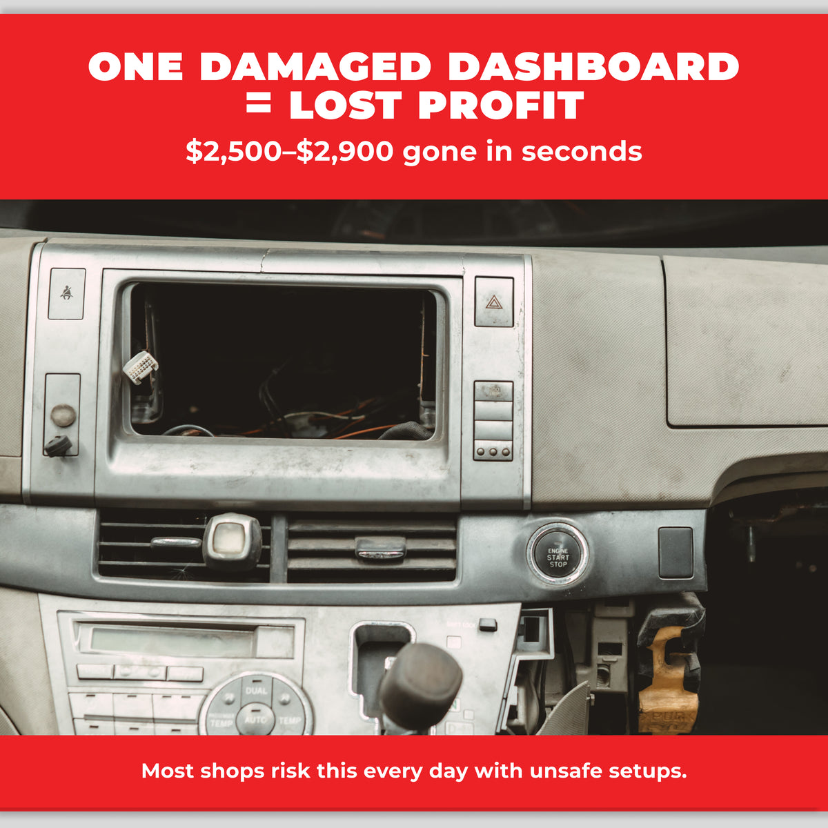 Auto dashboard service repair workbench with 360° rotation