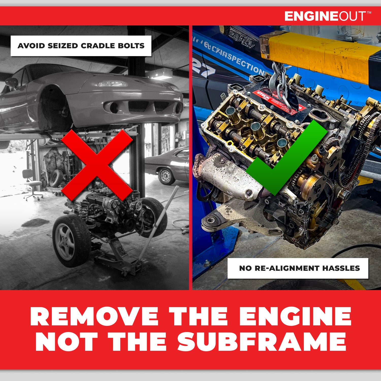 Ford 3.5L/3.7L Non-Turbo Engine Removal Plate –Engine Lift Plate Tool, Made in USA