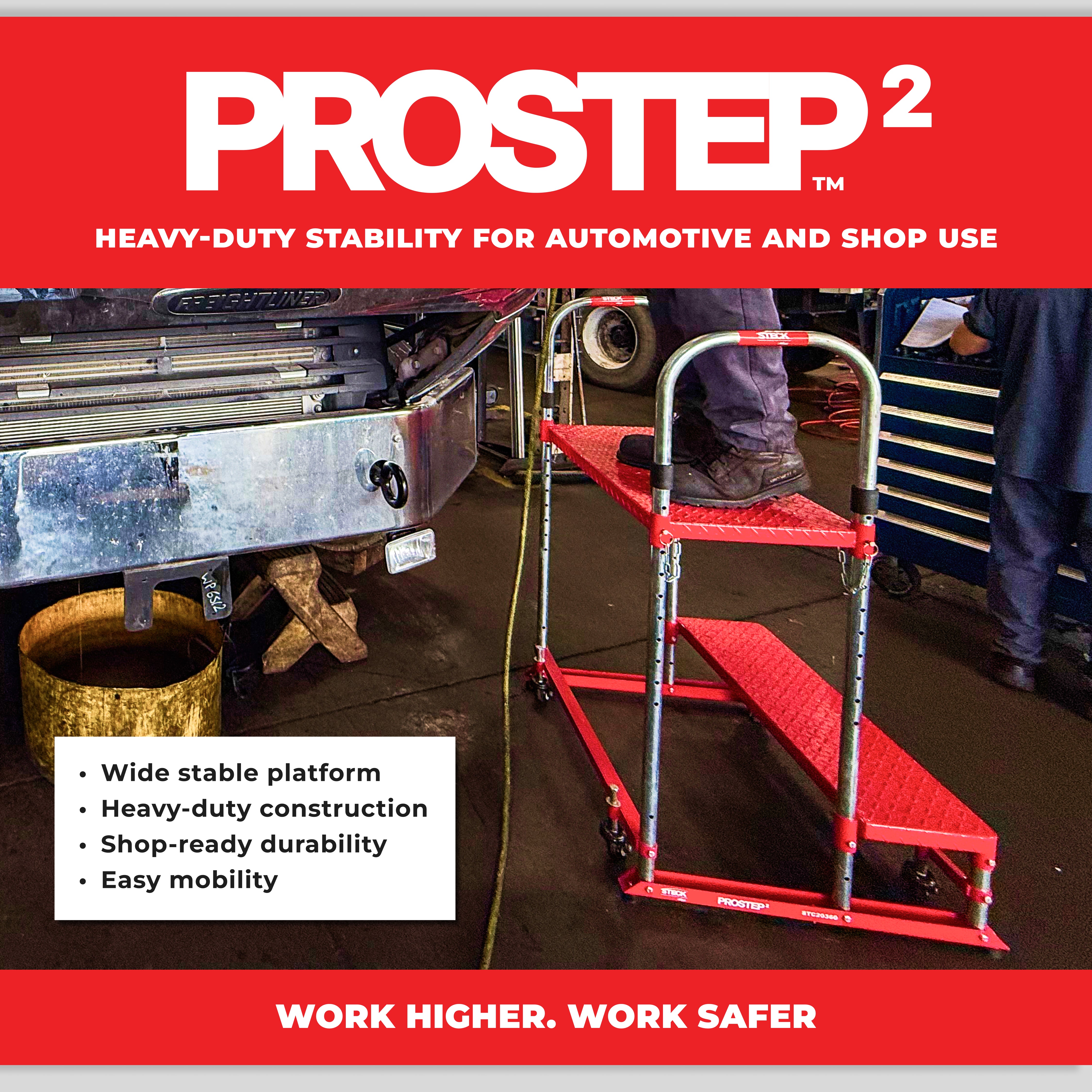 ProStepโข 2 Heavy Duty Stool #STC20360 non-slip multiple height โ STECK ...