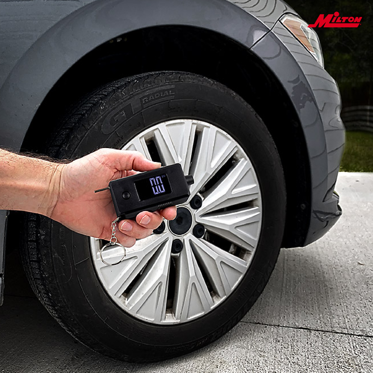 ACCU-GAGE® by Milton® ﻿﻿ ﻿Digital Tire Gauge + Tread Depth Gauge, Black