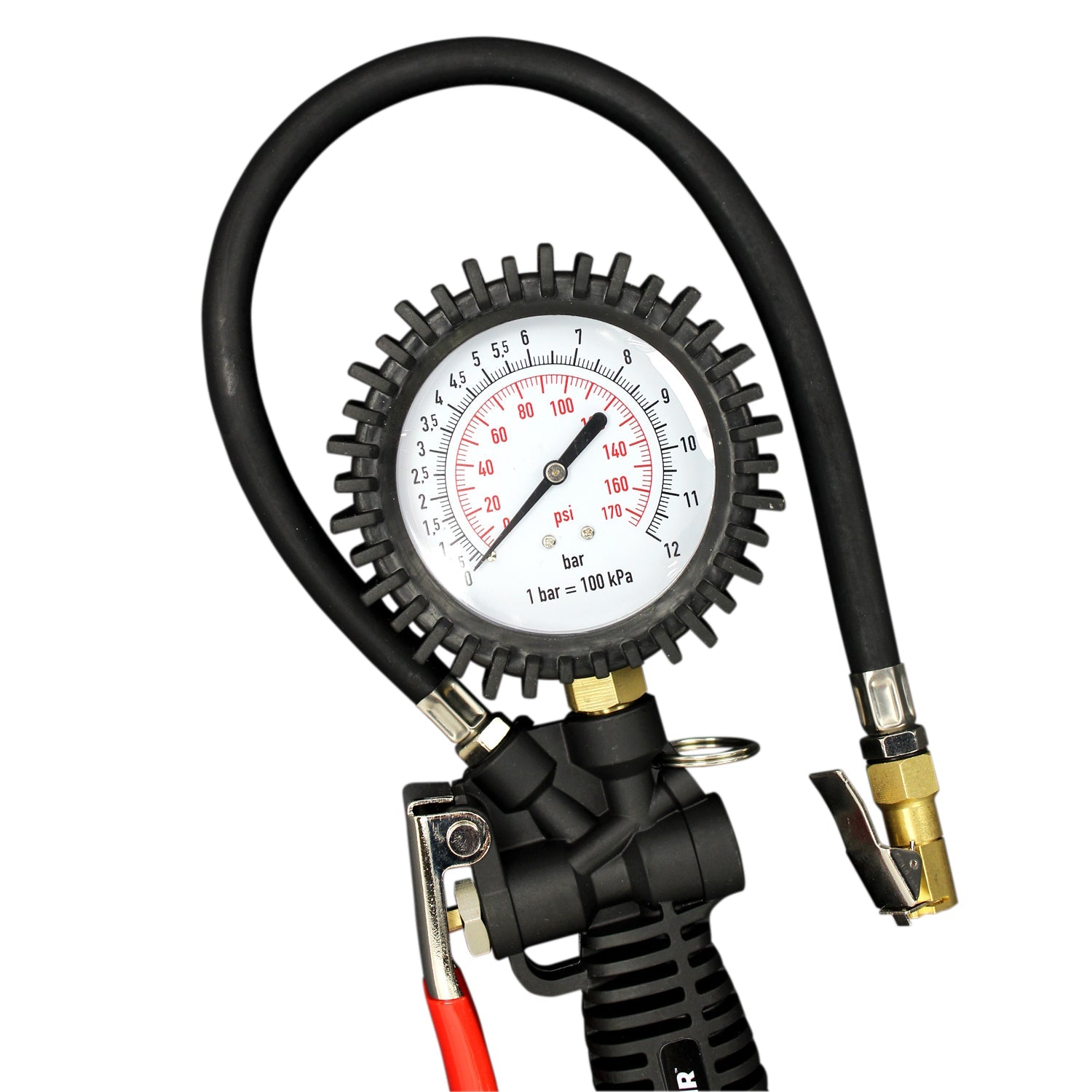 EXELAIR® 3-in-1 Pro Analog Pistol Grip Tire Inflator/Deflator Gauge Kit, 16