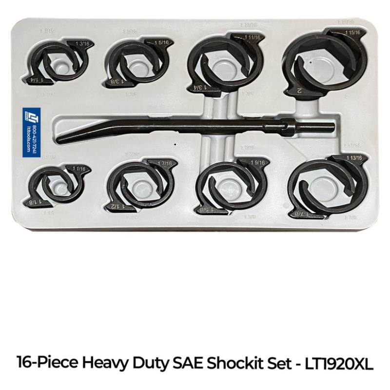 Heavy Duty SAE & Metric Shockit™ Socket Line Wrench Set Industrial/Hydraulic Fittings Removal 16-Piece - LT1920XL - LT1930XL