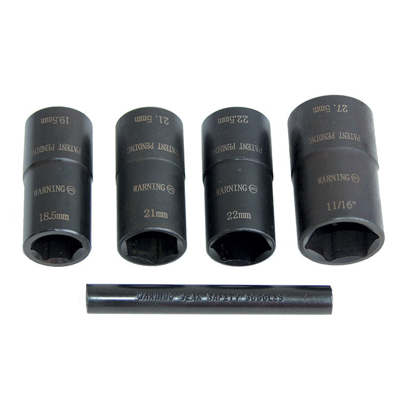 LT1230 – 5 Pc. 1/2″ Drive Dual Sided Socket Lug Nut Removal Kit w/ Pou ...